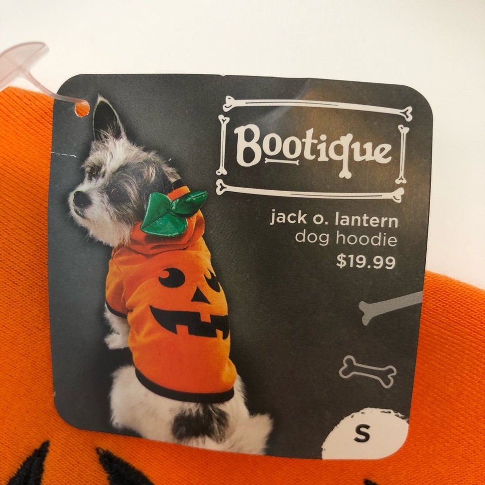 Bootique Jack O Lantern Dog Hoodie Costume Size S